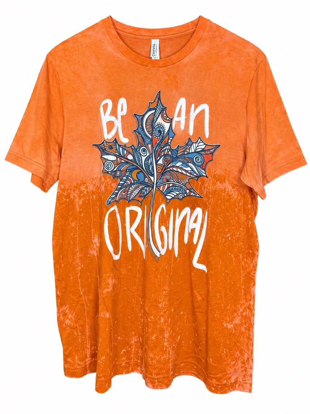Bella Canvas Orange Graphic 'Be An Original' Fall Leaf Tee